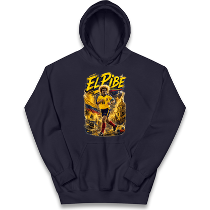 Carlos Valderrama Colombia Football Kids Hoodie