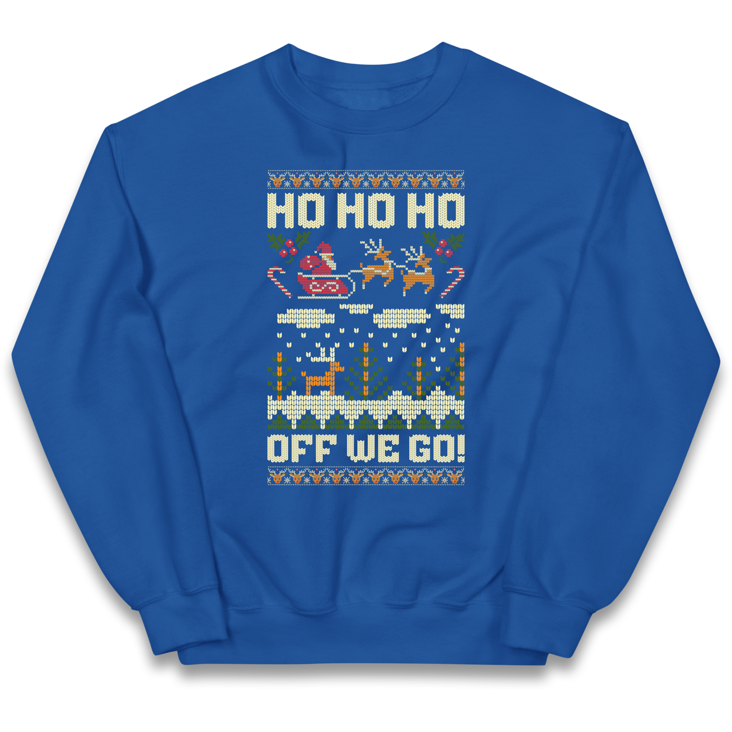 Have Yourself a HO HO HO Off we Go Christmas kids sweatshirt
