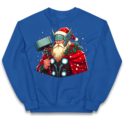 Viking Thor Santa kids sweatshirt