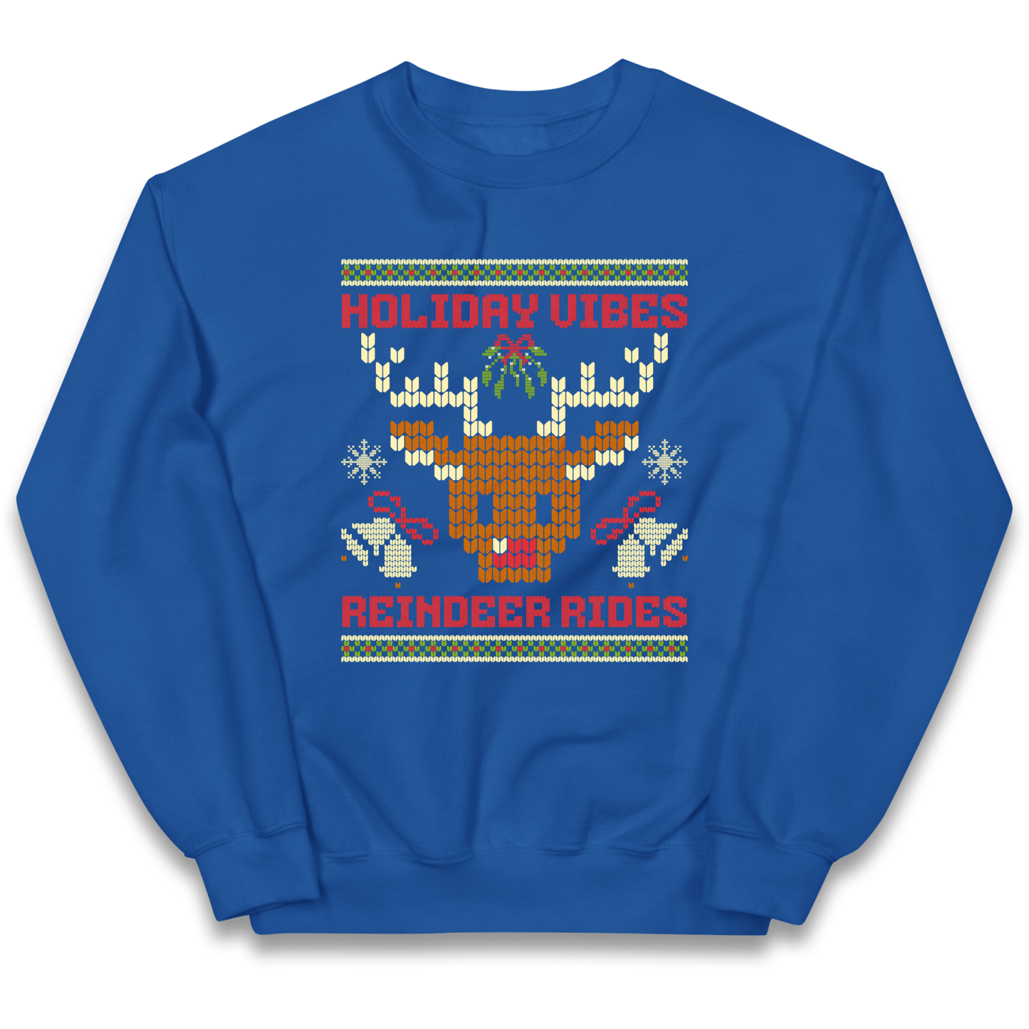 Holiday Vibes Reindeer Rides Christmas kids sweatshirt
