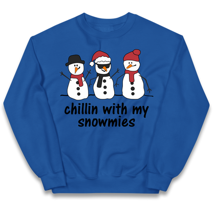 Chillin With My Snowmies kids sweatshirt