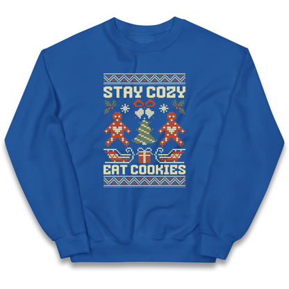 Stay Cozy Eat Cookies Christmas kids sweatshirt