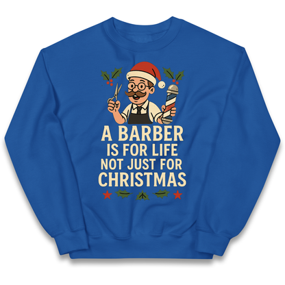 Barber Christmas Kids Jumper