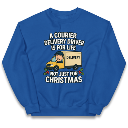 Courier Delivery Driver Christmas Kids Jumper