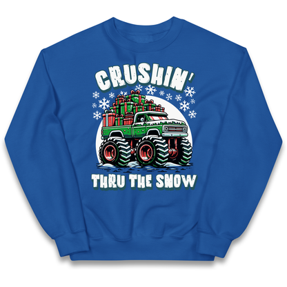 Crushin Thru The Snow kids sweatshirt