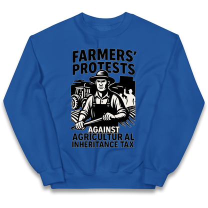 Farmers’ Protests Against Agricultural Inheritance Tax kids sweatshirt