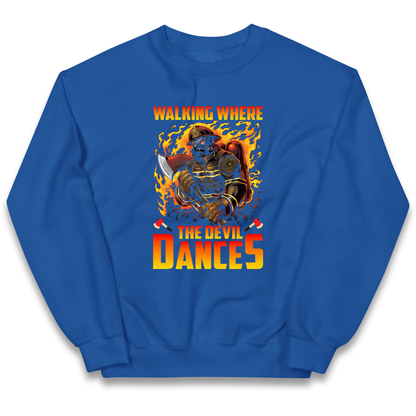Walking Where The Devil Dances kids sweatshirt