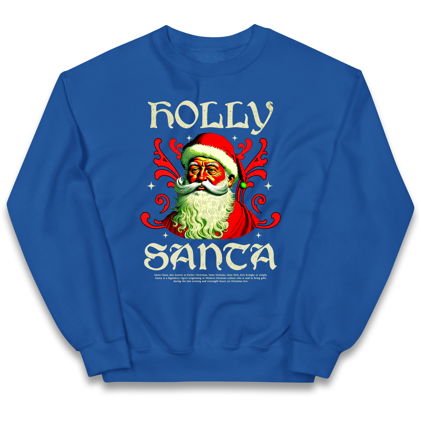 Holly Santa Christmas kids sweatshirt