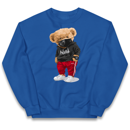 Teddy Bear Hello Streetwear kids sweatshirt
