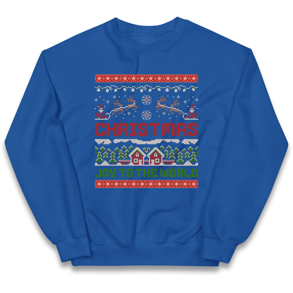 Christmas Joy to the World Christmas kids sweatshirt