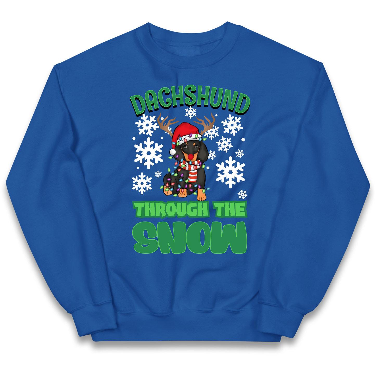 Dachshund Through The Snow Christmas kids sweatshirt