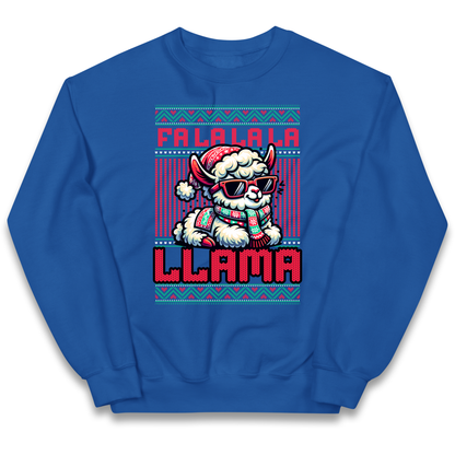 FA LA LA LA LLAMA kids sweatshirt