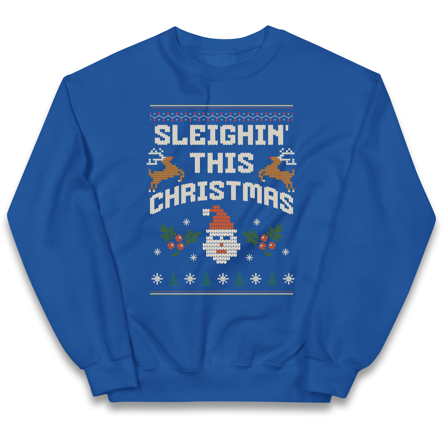 Sleighin This Christmas Christmas kids sweatshirt