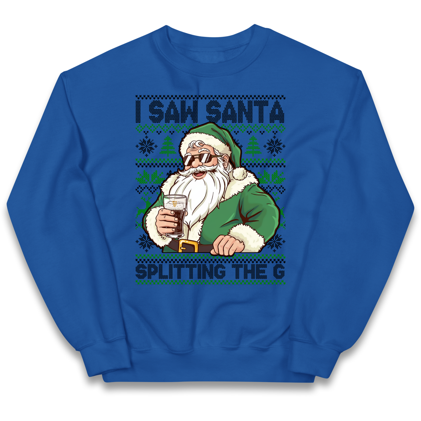 Santa Splitting The G Kids Sweatshirt