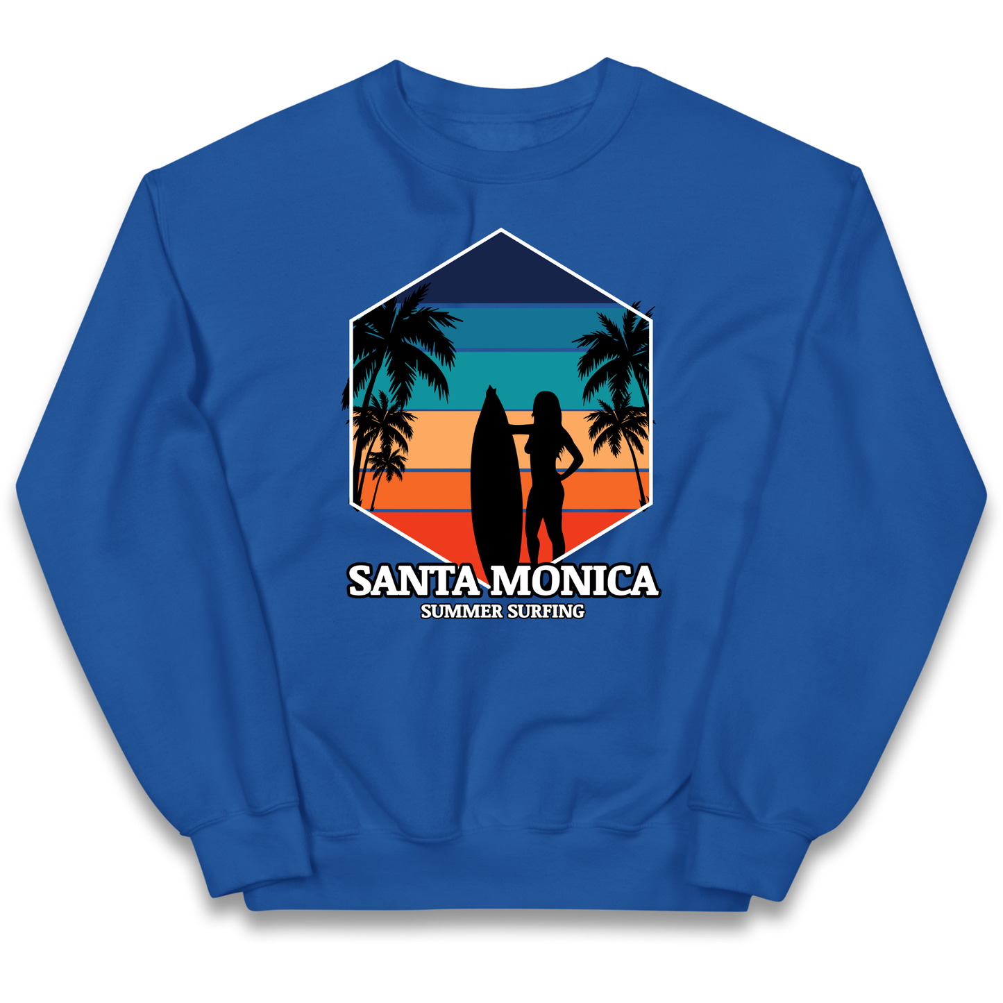Santa Monica Summer Surfing kids sweatshirt