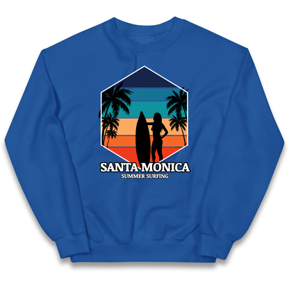 Santa Monica Summer Surfing kids sweatshirt