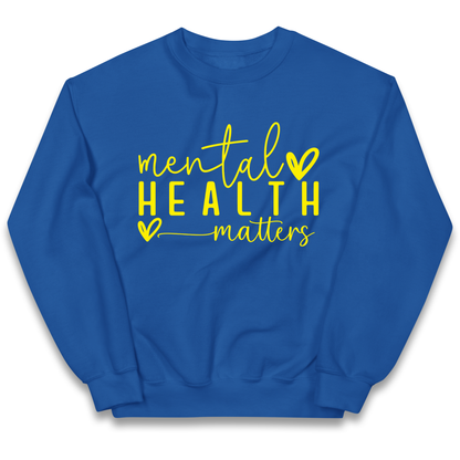 Yellow Mental Health kids sweatshirt