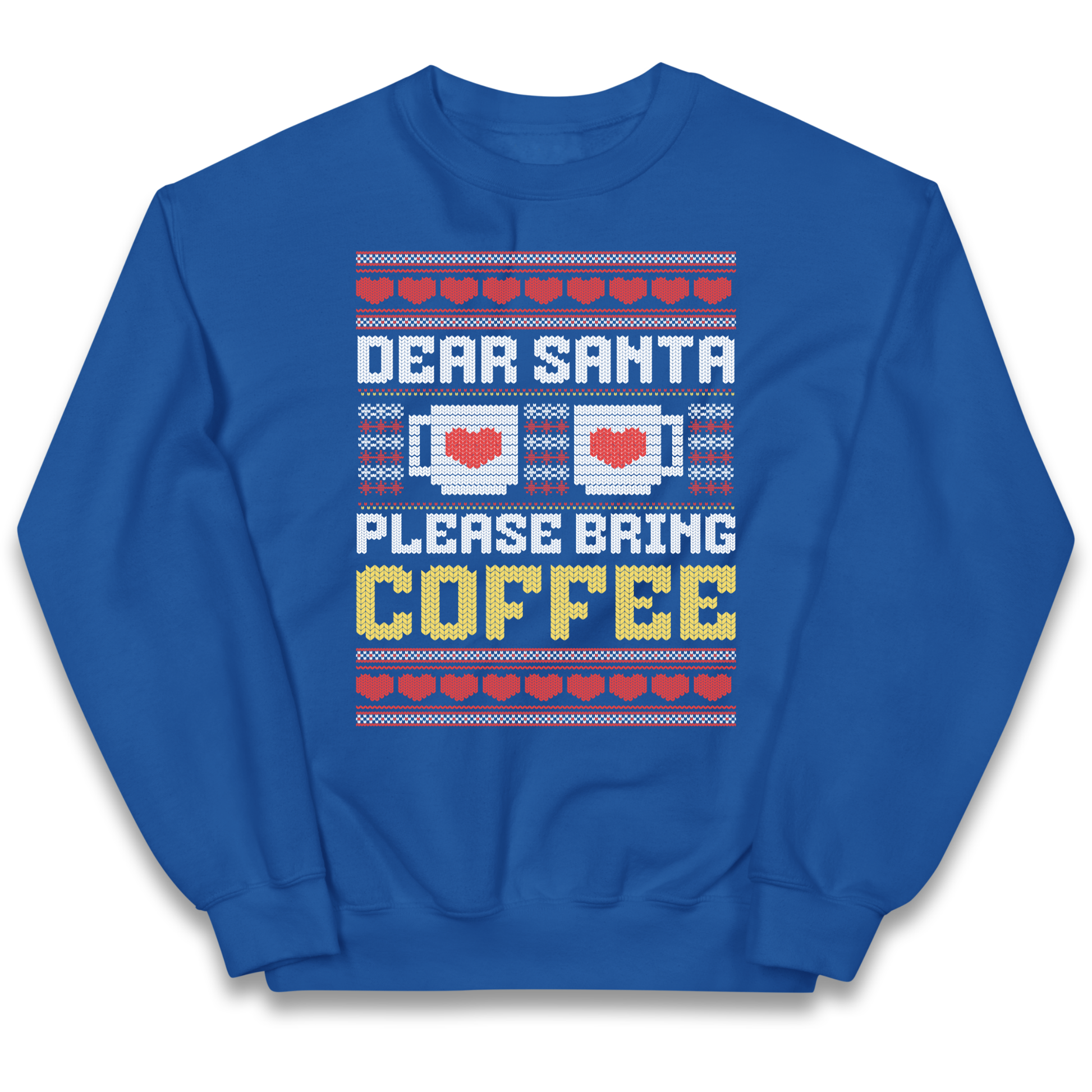 Dear Santa Please Bring Coffee kids sweatshirt