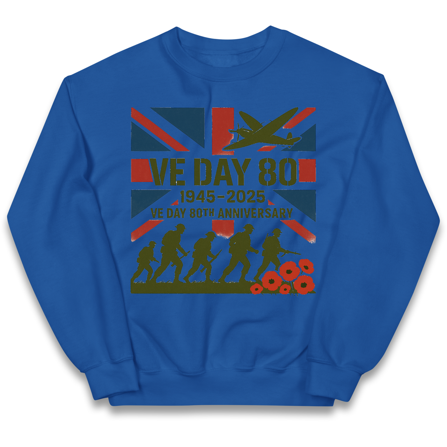 VE Day 80th Anniversary 1945 2025 kids sweatshirt