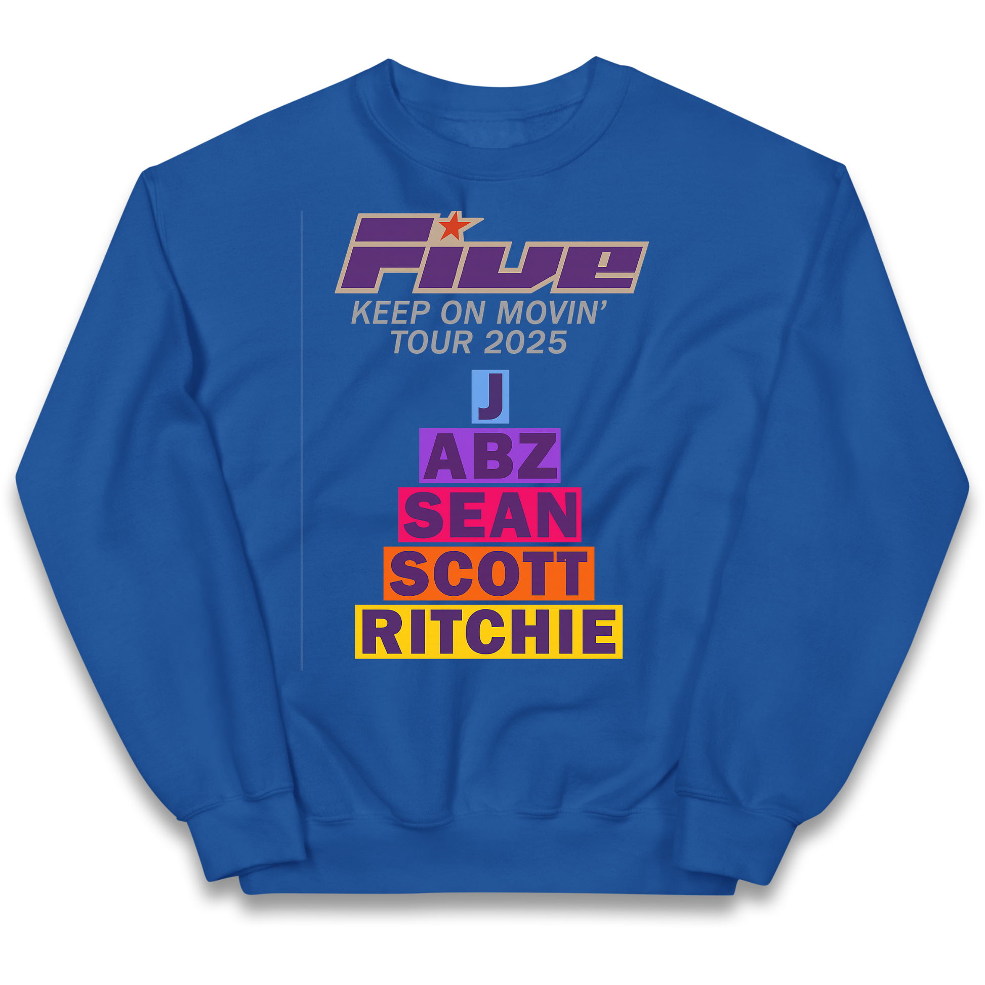 Five Keep On Movin' Tour 2025 kids sweatshirt