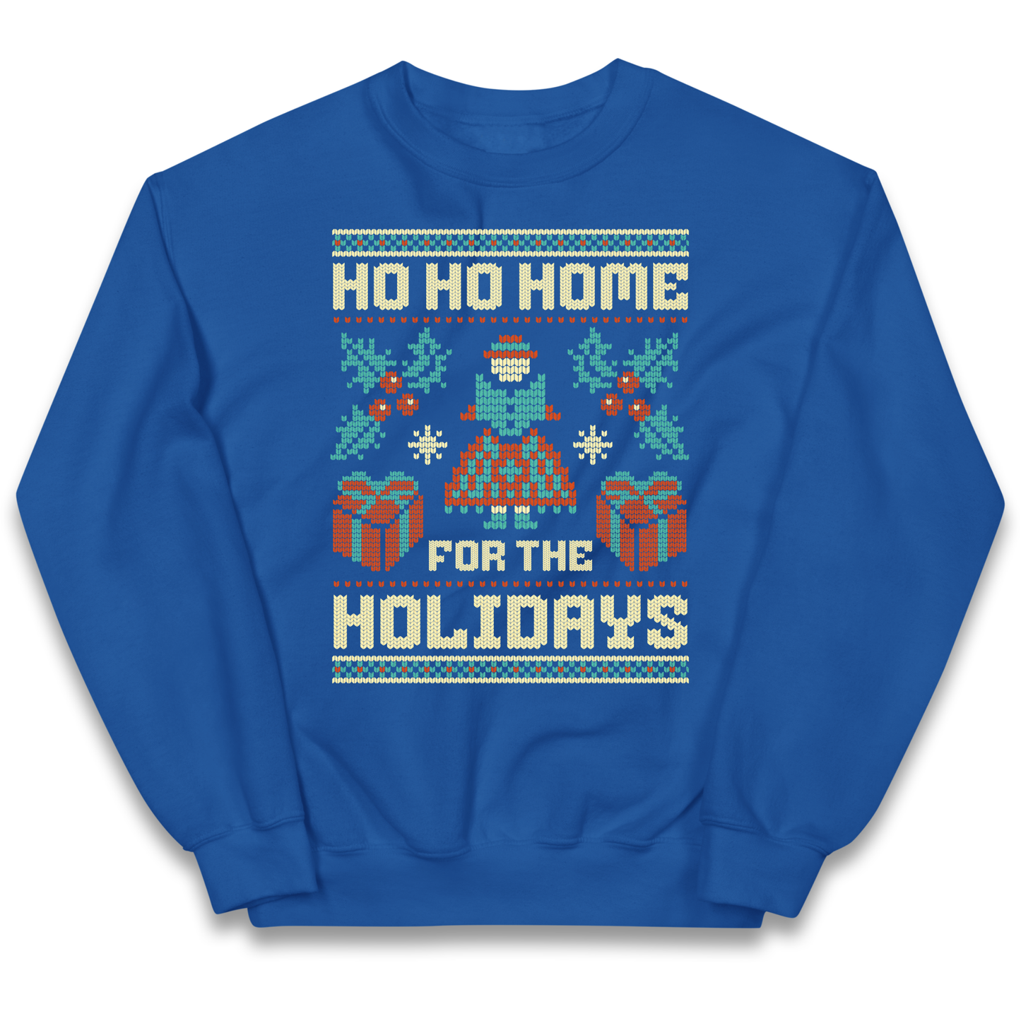 HO HO Home For the Holidays Christmas kids sweatshirt