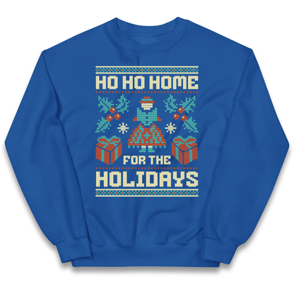HO HO Home For the Holidays Christmas kids sweatshirt
