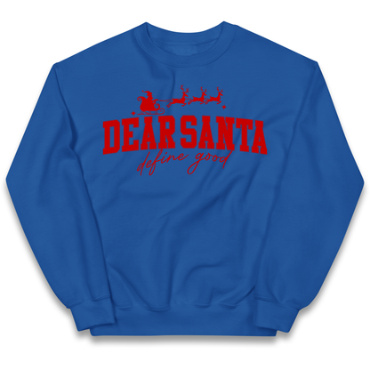 Dear Santa Christmas kids sweatshirt