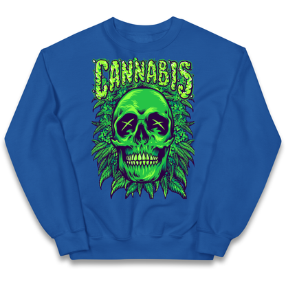Cannabis Skull kids sweatshirt