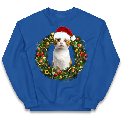 Cat Christmas kids sweatshirt