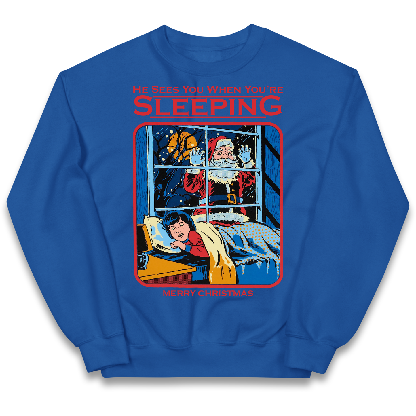 Creepy Santa Claus Christmas kids sweatshirt