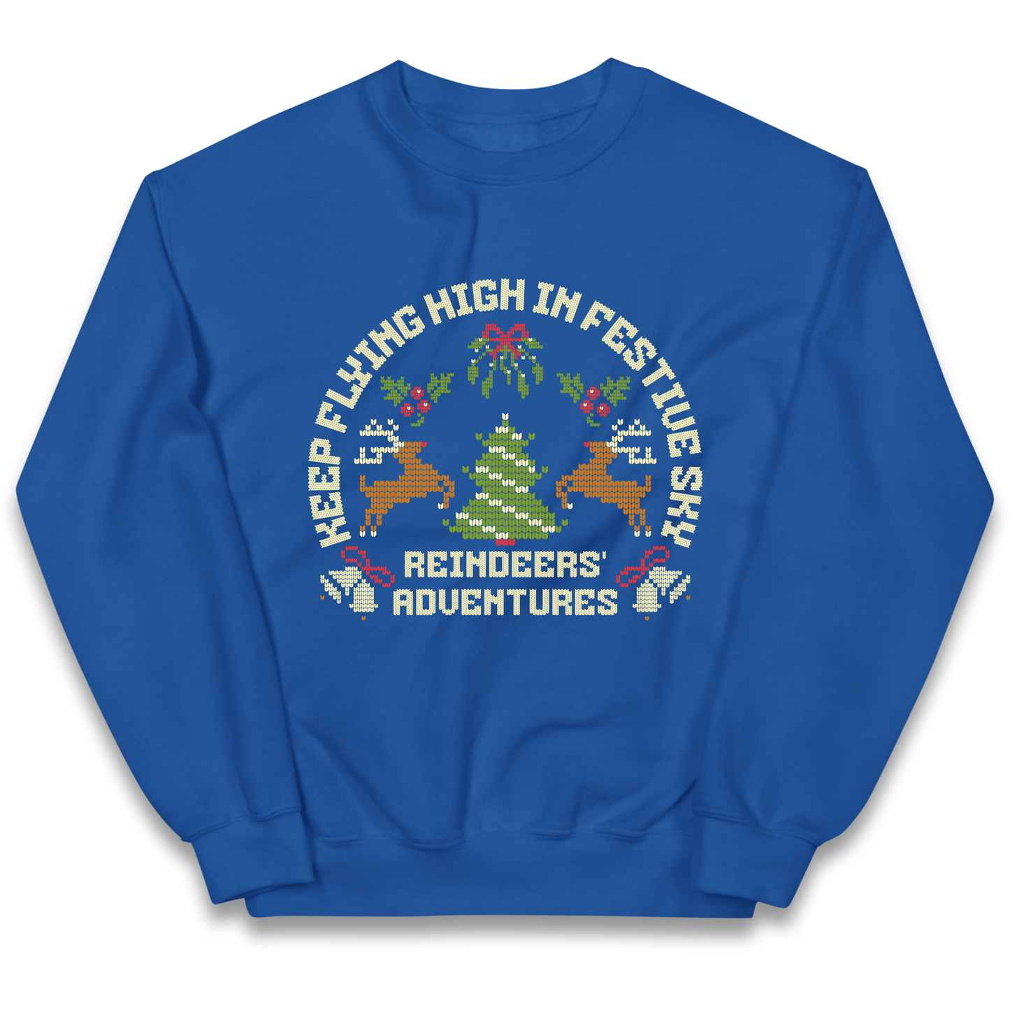 Keep Flying High In Festive Sky Christmas kids sweatshirt