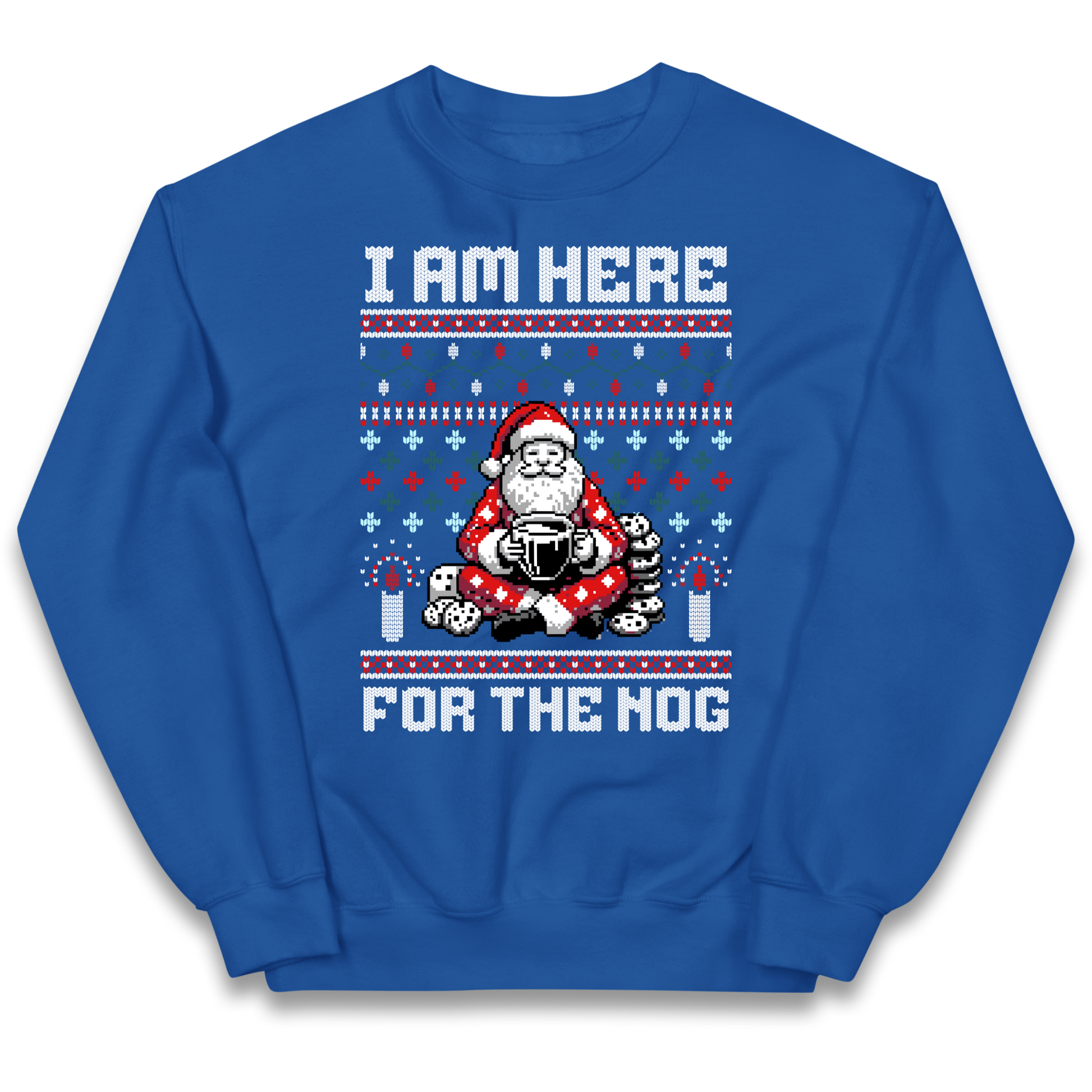 I am Here For The Nog Christmas kids sweatshirt