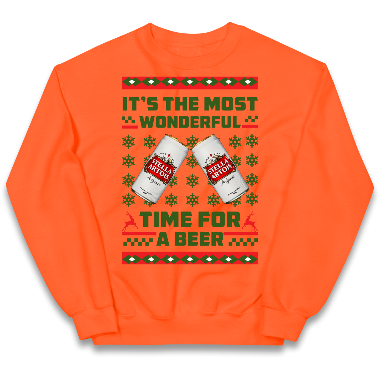 Its The Most Wonderful Time for A Beer Stella Christmas kids sweatshirt