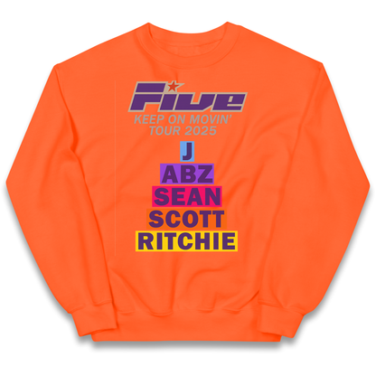 Five Keep On Movin' Tour 2025 kids sweatshirt