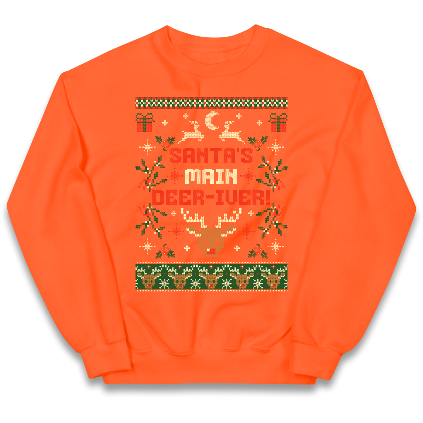 Santas Main Deer iver Christmas kids sweatshirt