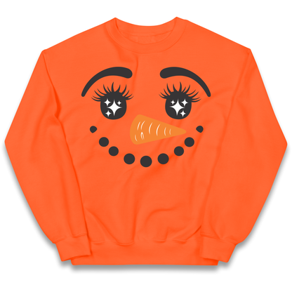 Snowman Face Christmas kids sweatshirt
