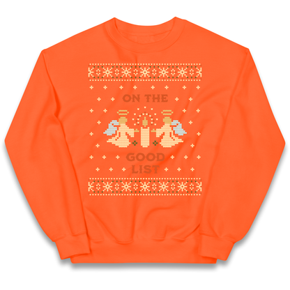 On The Good List Christmas kids sweatshirt