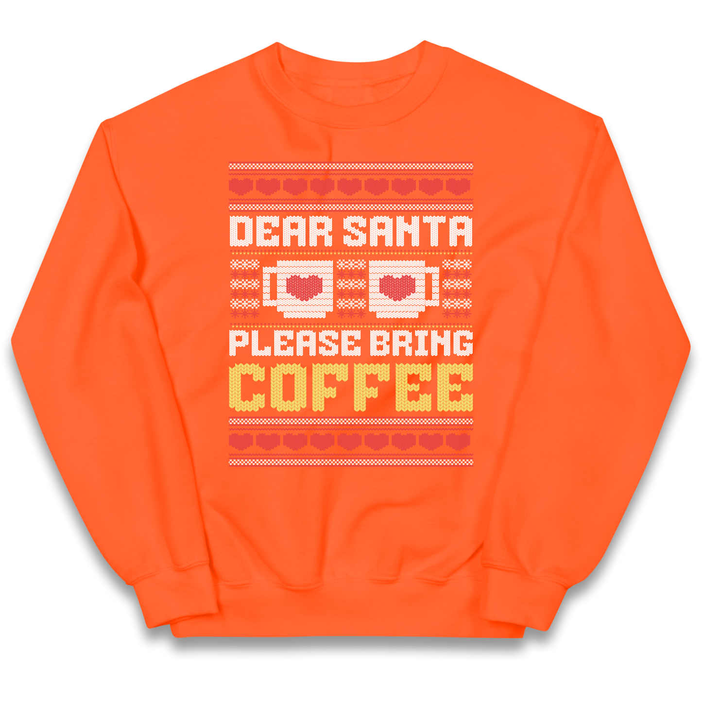 Dear Santa Please Bring Coffee kids sweatshirt
