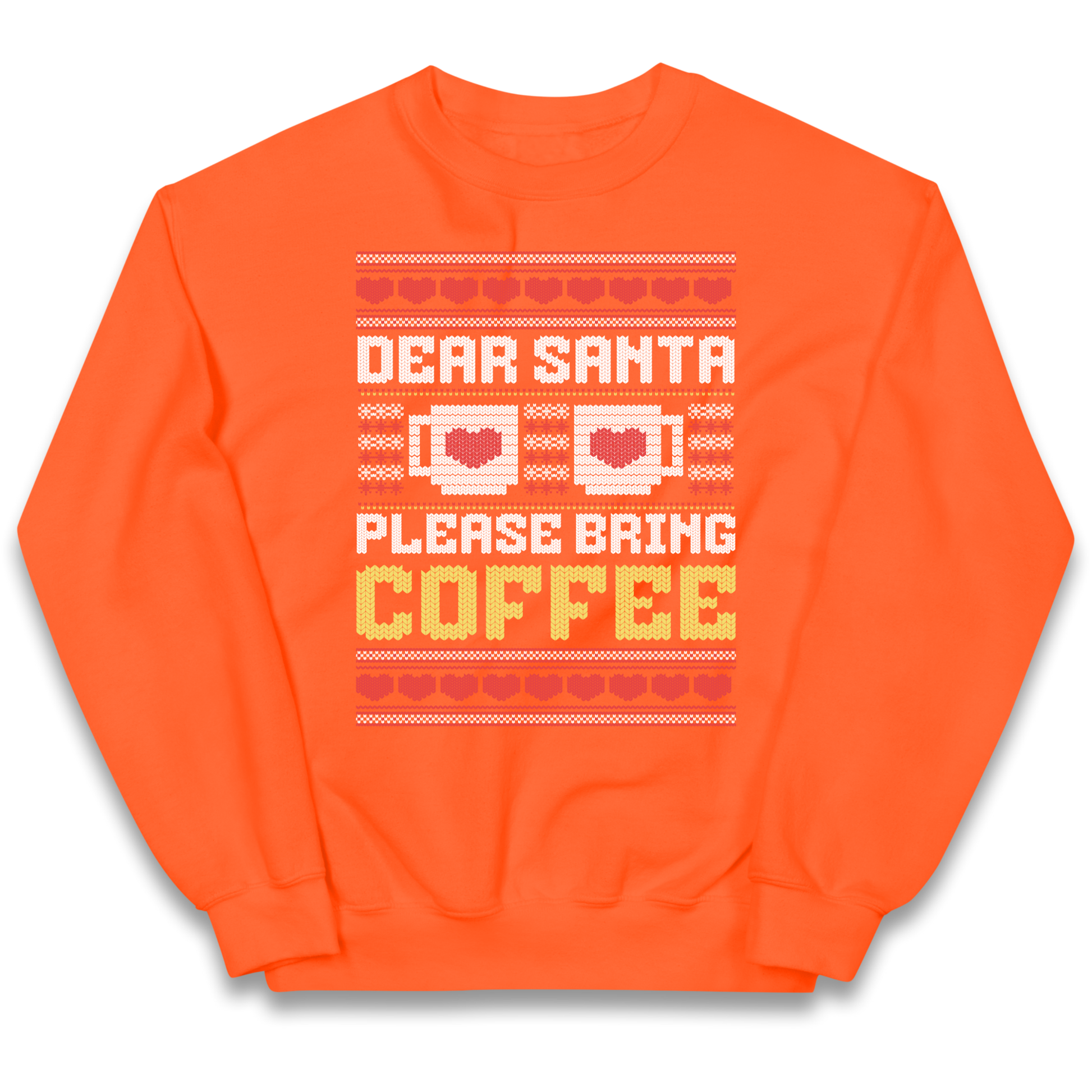 Dear Santa Please Bring Coffee kids sweatshirt