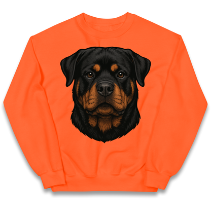 Rottweiler Face kids sweatshirt
