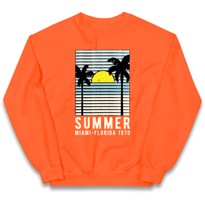 Summer Miami Florida 1970 kids sweatshirt