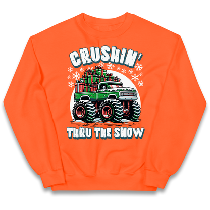 Crushin Thru The Snow kids sweatshirt