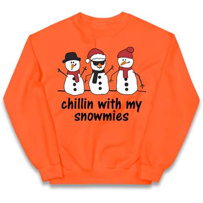 Chillin With My Snowmies kids sweatshirt