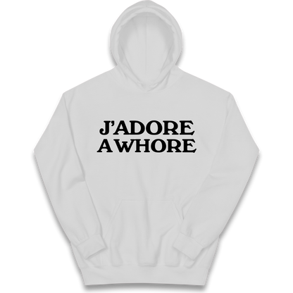 J'Adore A Whore Kids Hoodie