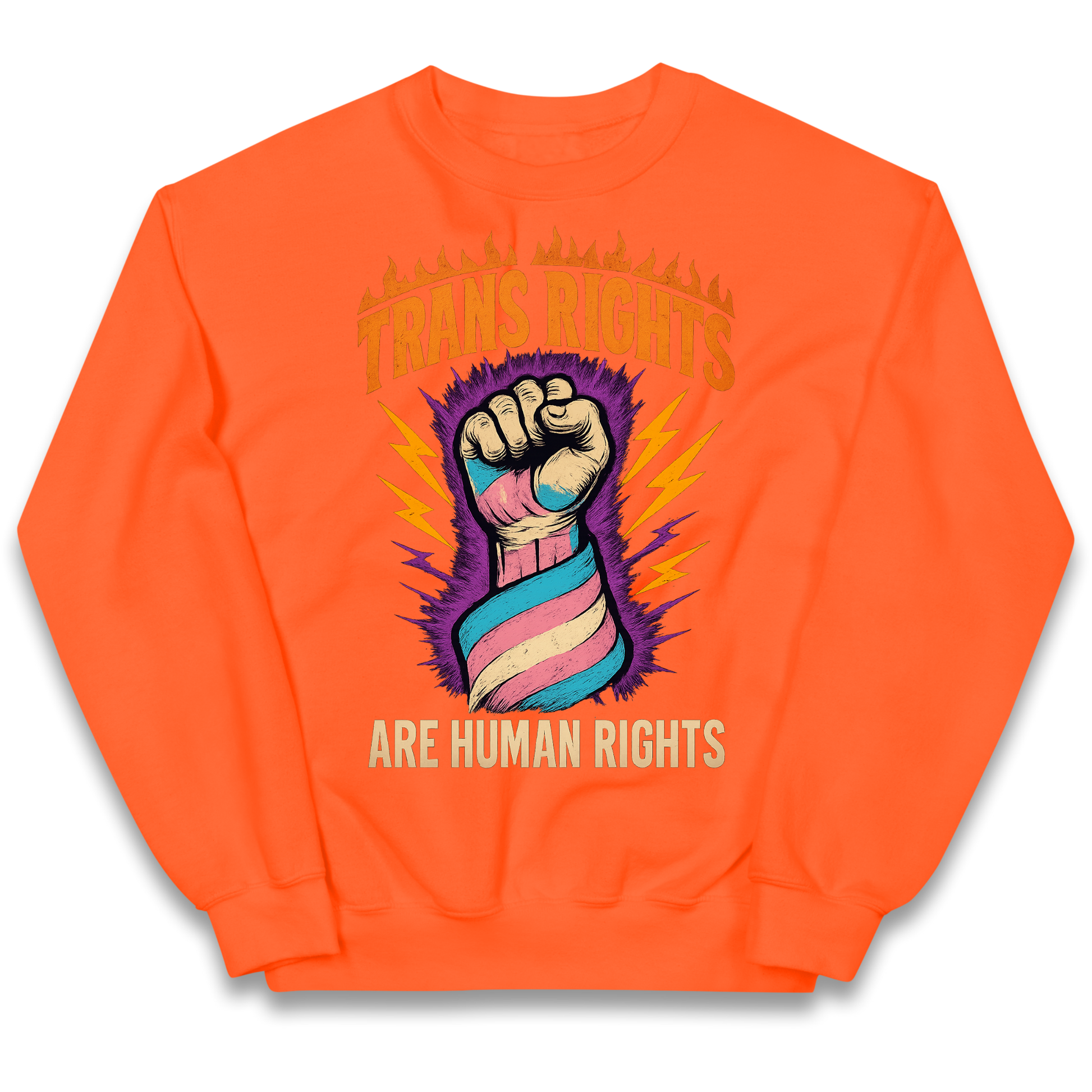 Trans Rights Are Human Rights kids sweatshirt