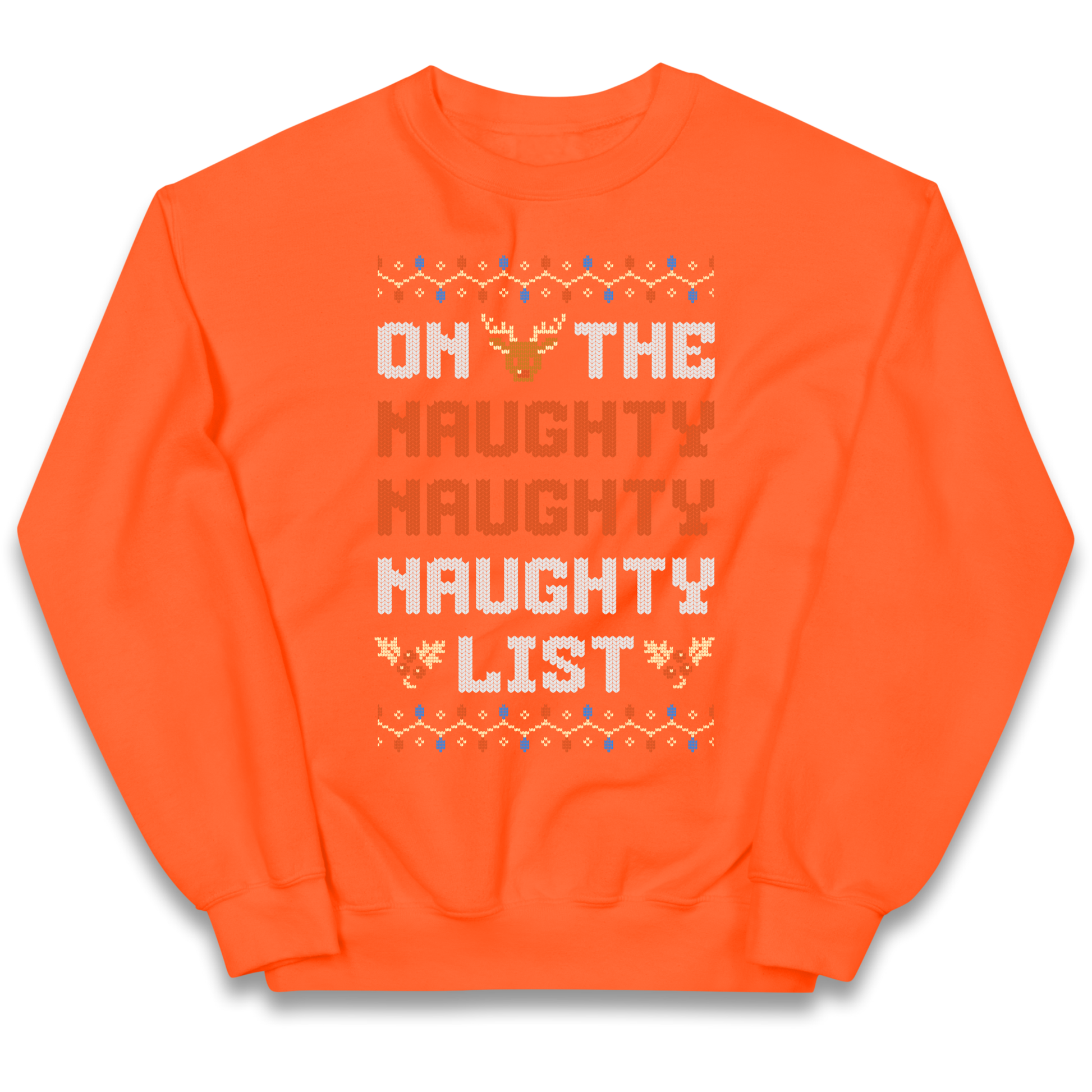 On The Naughty Naughty Naughty List Christmas kids sweatshirt
