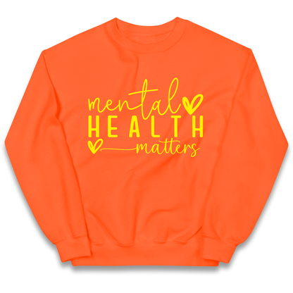 Yellow Mental Health kids sweatshirt