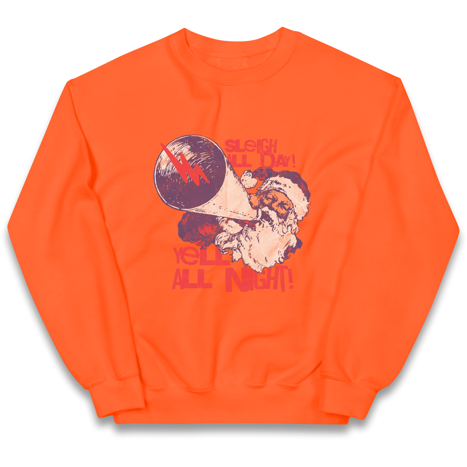 Sleigh All Day Yell All Night Santa Christmas kids sweatshirt