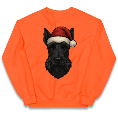 Scottish Terrier Face Christmas kids sweatshirt