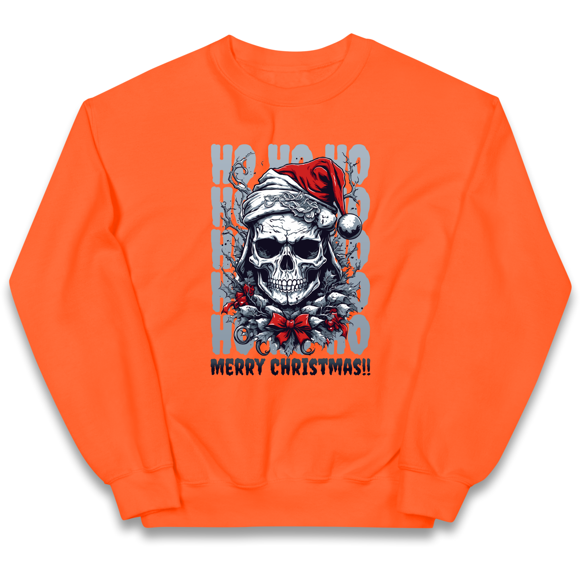 HO HO HO Santa Skelington Christmas kids sweatshirt